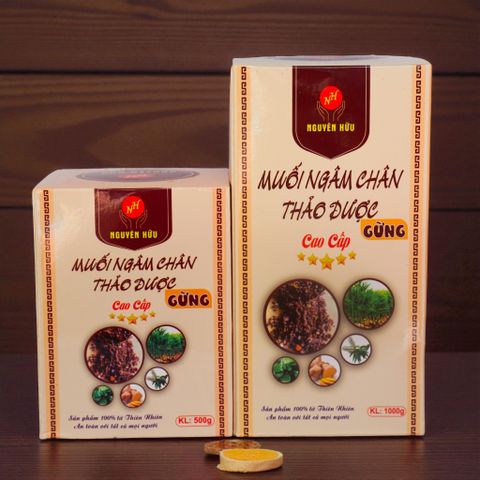 Muối Ngâm Chân Thảo Dược Gừng Cao Cấp - Giảm Đau Nhức Xương Khớp, Thư Giãn, Nguyên Liệu Thiên Nhiên, 500g