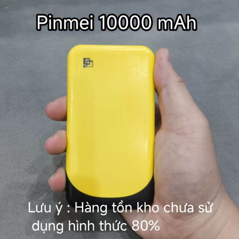 Pin Sạc Dự Phòng PINMEI 10000mAh - Fullbox Siêu Rẻ 10W, Nhỏ Gọn, Chống Quá Tải, Dung Lượng Cao, Phù Hợp Điện Thoại Dòng Thấp