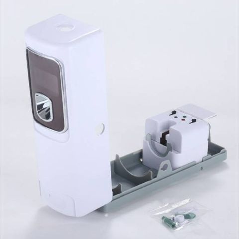 Máy Xịt Thơm Tự Động - Thiết Bị Phun Xịt Nước Hoa Dùng Trong Nhà Bếp, Chất Liệu Nhựa ABS, Màu Trắng, Hàng Chính Hãng HTX (TV1376)