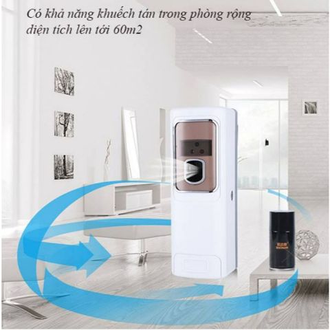 Máy Xịt Thơm Tự Động - Thiết Bị Phun Xịt Nước Hoa Dùng Trong Nhà Bếp, Chất Liệu Nhựa ABS, Màu Trắng, Hàng Chính Hãng HTX (TV1376)