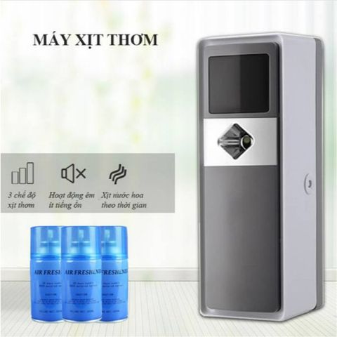 Máy Xịt Thơm Tự Động - Thiết Bị Phun Xịt Nước Hoa Dùng Trong Nhà Bếp, Chất Liệu Nhựa ABS, Màu Trắng, Hàng Chính Hãng HTX (TV1376)
