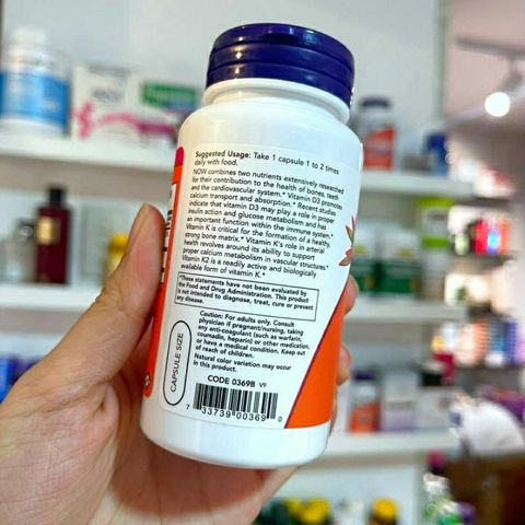 Vitamin D3 K2 Bronson 120 Viên - Tăng Cường Đề Kháng, Chắc Khỏe Xương Thoải Mái, Hỗ Trợ Cải Thiện Sức Khỏe Tổng Thể