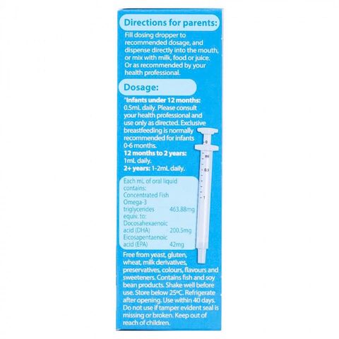Nature's Way Kids Smart Drops DHA 20ml - Bổ sung DHA, EPA cho sự phát triển trí não và thị lực trẻ nhỏ