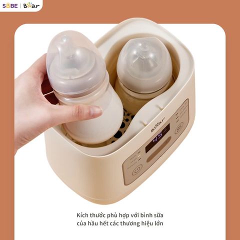 Máy Hâm Sữa Tiệt Trùng Bear BW-4H03M - 5 Chức Năng Hâm Nóng, Giữ Ấm 24 Giờ, Rã Đông, Tiệt Trùng Cho Bé