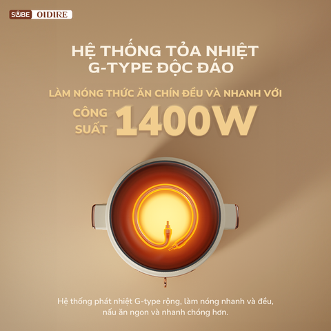 Nồi Lẩu Điện Oidire 4L ODI07A - Thiết Bị Nấu Ăn Đa Năng Cho Bữa Tiệc Gia Đình Tại Nhà, Thỏa Sức Chế Biến Món Lẩu Ngon Miệng