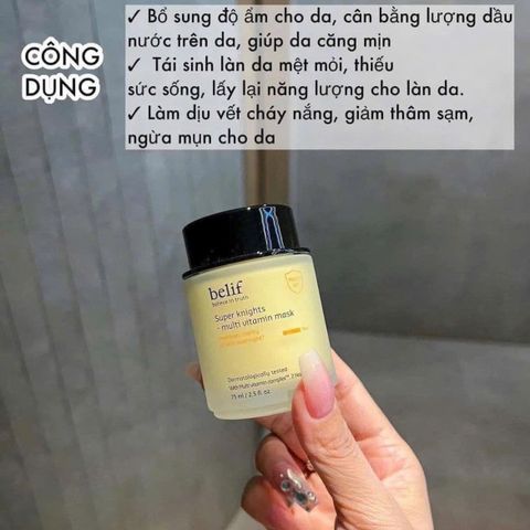 [Công ty] Mặt nạ ngủ dưỡng ẩm và phục hồi da chuyên sâu belif Multi Vitamin Mask