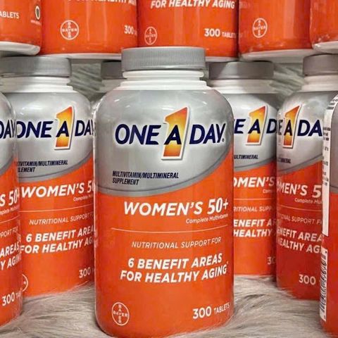 Vitamin Tổng Hợp One A Day 50+ Dành Cho Phụ Nữ - 300 Viên Hỗ Trợ Sức Khỏe Nữ 50 Tuổi Trở Lên, Tăng Cường Sức Đề Kháng, Cải Thiện Tim Mạch