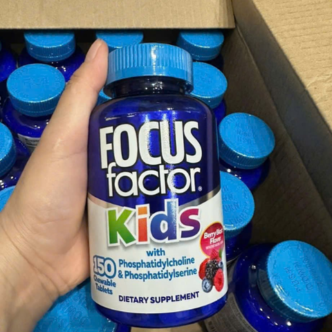 Kẹo Nhai Focus Factor Cho Trẻ Em 150 Viên - Bổ Não, Tăng Cường Trí Nhớ và Tập Trung - Vitamin Thiết Yếu Từ Thiên Nhiên