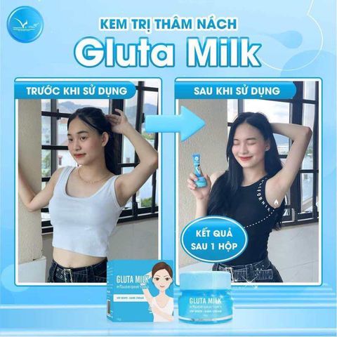 Kem Gluta Milk Chính Hãng - Giảm Thâm Nách, GIẢM Hôi Nách Kèm Bột Tẩy Tế Bào Chết Cho Mẹ Bầu - Đặc Biệt Giảm Giá