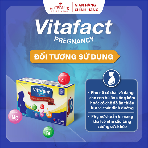 Viên Uống Bổ Sung Vitafact Pregnancy - Hỗ Trợ Dinh Dưỡng Cho Bà Bầu, Phụ Nữ Mang Thai Và Cho Con Bú - 30 Viên