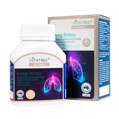 Viên Uống Bổ Phổi Vitatree Lung Detox 60 Viên - Hỗ Trợ Thải Độc Phổi, Cải Thiện Sức Khỏe Hệ Hô Hấp Tự Nhiên