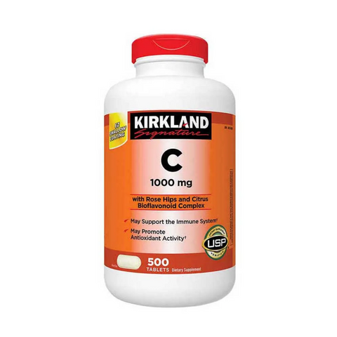 Viên Uống Bổ Sung Vitamin C 500mg & 1000mg Kirkland Signature 500 Viên - Tăng Cường Miễn Dịch Và Chăm Sóc Sức Khỏe