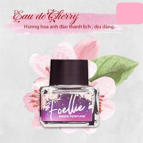 Nước Hoa Vùng Kín Foellie Tím ED Cherry Blossom 5ML - Hương Thơm Quyến Rũ, Khử Mùi Tự Nhiên Dành Cho Phái Đẹp