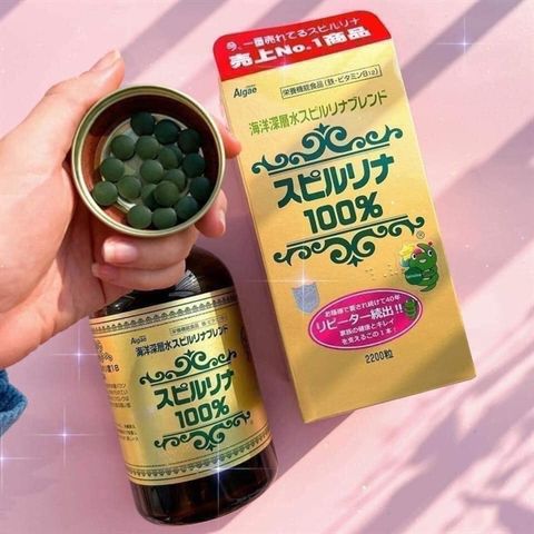 Tảo Xoắn Spirulina Nhật Bản 2200 Viên - Bổ Sung Dinh Dưỡng Tự Nhiên, Tăng Cường Sức Khỏe, Hỗ Trợ Miễn Dịch