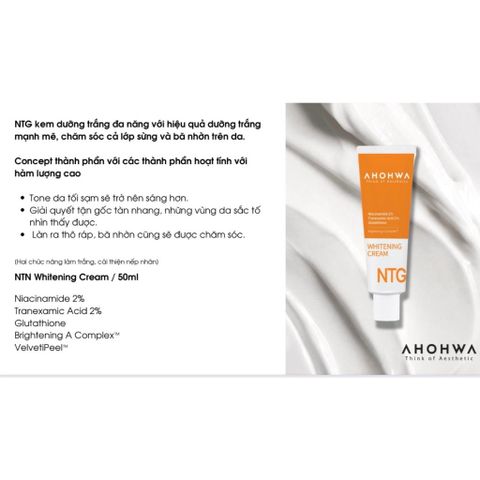 Serum & Kem Ahohaw NTG Whitening Cream / Ampoule Ahohwa 3ml