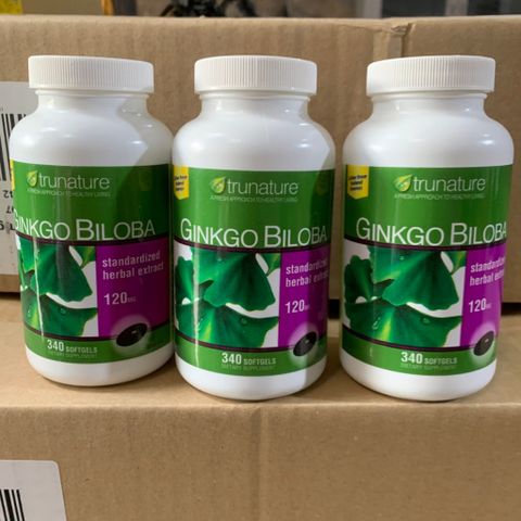(Auth) Ginkgo Biloba Trunature 120mg của Mỹ - 340 viên - Lưu thông tuần hoàn mãu não , giúp trí nhớ 403282
