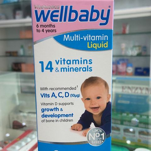 Siro bổ sung vitamin Wellbaby 14 vitamin minerals 150ml, tăng sức đề kháng