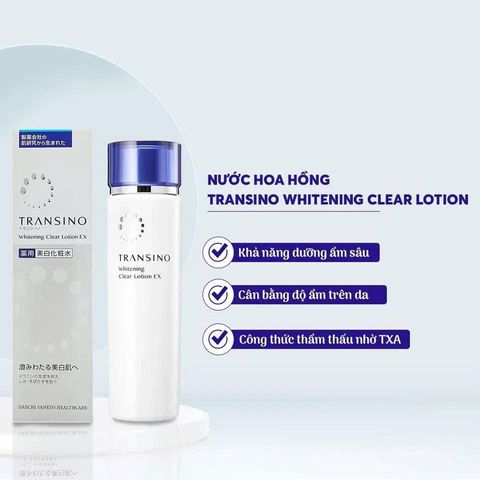 Nước Hoa Hồng Transino Trắng Da 150ml - Giảm Nám, Tàn Nhang Nhật Bản, Dưỡng Ẩm, Làm Sáng Da Tự Nhiên