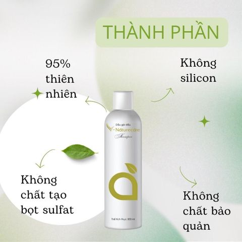Dầu Gội Thiên Nhiên + Sữa Tắm Nam V-Naturecare - Combo Chăm Sóc Tóc và Da Chất Lượng Cao, Không Sulfat và Paraben