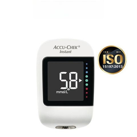 Máy Đo Đường Huyết Accu-Chek Instant mmol/L - Bộ Sản Phẩm Kèm Dụng Cụ Lấy Máu Softclix & 10 Kim - Quà Tặng Hộp Cồn 100 Miếng