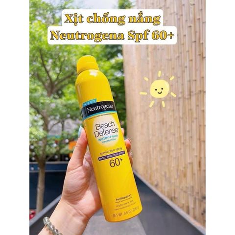 Xịt Chống Nắng Neutrogena Ultra Sheer Body Mist SPF 60+ 240g - Bảo Vệ Da, Không Thấm Nước, Tiện Dụng Cho Hoạt Động Ngoài Trời