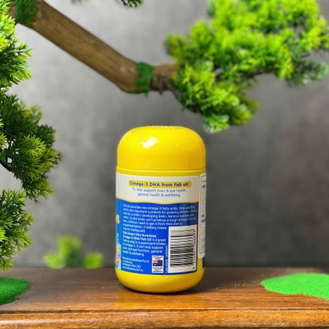 Viên nhai Omega-3 DHA cho trẻ - Nature's Way Kids Smart Vita Gummies 60 viên hỗ trợ sức khỏe não và mắt, vị ngon dễ dùng