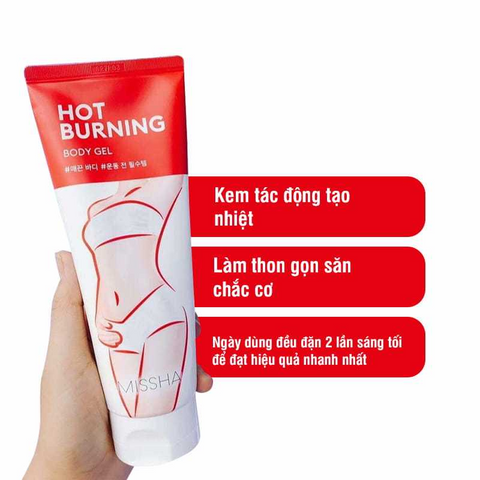 Kem Tan Mỡ Missha Hot Burning Perfect Body Gel 200ml - Hỗ Trợ Giảm Mỡ Bụng, Săn Chắc Da, Hiệu Quả Nhanh Chóng