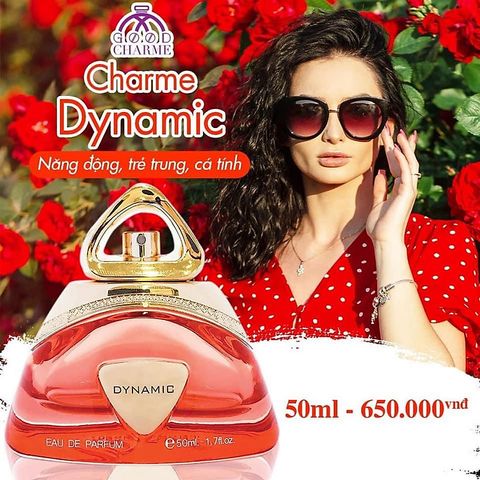 Nước Hoa Nữ Charme Dynamic 50ml - Hương Hoa Tươi Mát, Quyến Rũ, Lưu Hương Lâu, Phong Cách Năng Động, Trẻ Trung