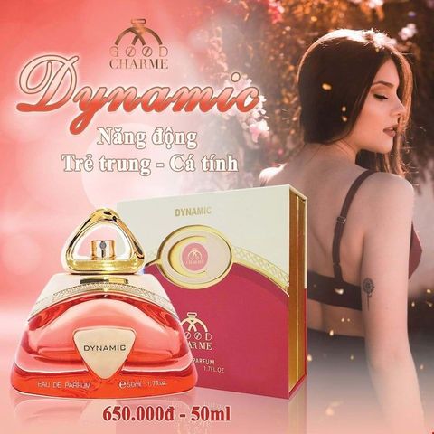 Nước Hoa Nữ Charme Dynamic 50ml - Hương Hoa Tươi Mát, Quyến Rũ, Lưu Hương Lâu, Phong Cách Năng Động, Trẻ Trung