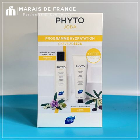 Combo Dầu Gội và Mặt Nạ Phyto Phytojoba 250ml + 150ml - Chăm Sóc Tóc Khô Gãy Rụng, Phục Hồi Hư Tổn, Không Silicone