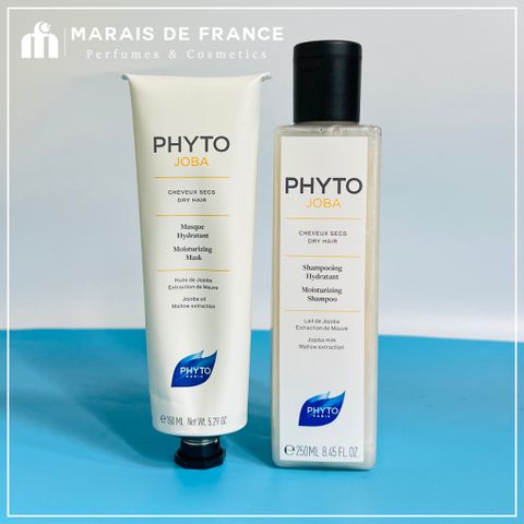 Combo Dầu Gội và Mặt Nạ Phyto Phytojoba 250ml + 150ml - Chăm Sóc Tóc Khô Gãy Rụng, Phục Hồi Hư Tổn, Không Silicone