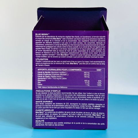Viên Uống Bổ Mắt New Nordic Blue Berry 60 Viên - Giúp Cải Thiện Thị Lực và Tăng Cường Tập Trung, Bổ Sung Vitamin A và Kẽm