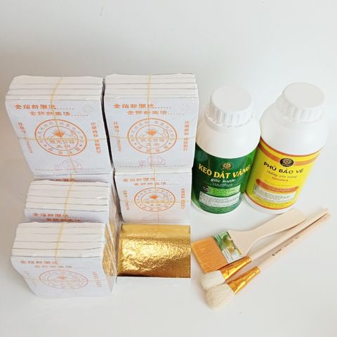 Combo Dát Vàng Trang Trí Tết - 100 Trái Dừa Kèm 3000 Lá Vàng 2B Đẹp Nhất & Phụ Kiện Dễ Dàng Sử Dụng