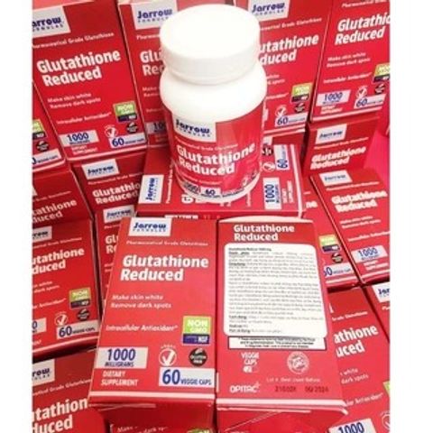(Nhập khẩu) Viên Uống Hỗ Trợ Trắng Da Jarrow Glutathione 1000Mg - Cải Thiện Sắc Tố Da, Bảo Vệ Da Khỏe Mạnh, 60 Viên Chính Hãng 727852