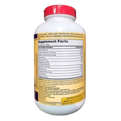 (Nhập khẩu) Viên uống Vitamin B tổng hợp Super B-Complex Kirkland - Hỗ trợ sức khỏe, năng lượng 500 viên chính hãng