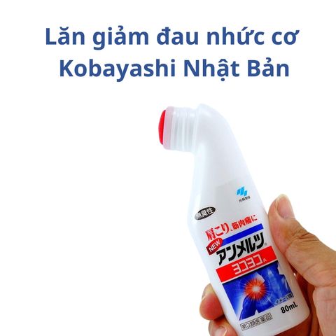 Lăn Giảm Đau Nhức Cơ Kobayashi 80ml - Dầu Xoa Bóp Nhật Bản, Giảm Đau Cơ Bắp, Thích Hợp Cho Văn Phòng và Người Luyện Tập Thể Thao