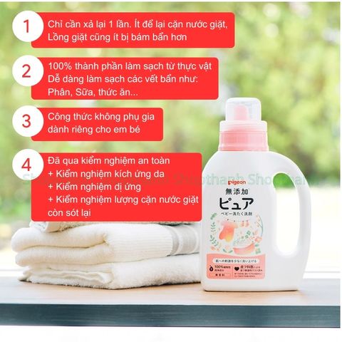 Nước Giặt Quần Áo Cho Bé Pi gon Nhật Bản - An Toàn Dịu Nhẹ, Không Gây Kích Ứng, 800ml - Lựa Chọn An Tâm Cho Trẻ Sơ Sinh