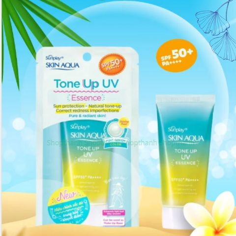 Kem Chống Nắng SKIN AQUA Tone Up UV Essence SPF50+ - Dưỡng Da, Kiểm Soát Nhờn, Làm Sáng Da Tự Nhiên, Bảo Vệ Da Tối Ưu Nhật Bản