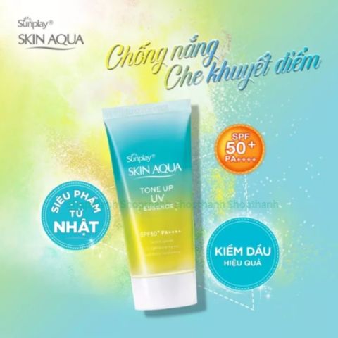 Kem Chống Nắng SKIN AQUA Tone Up UV Essence SPF50+ - Dưỡng Da, Kiểm Soát Nhờn, Làm Sáng Da Tự Nhiên, Bảo Vệ Da Tối Ưu Nhật Bản