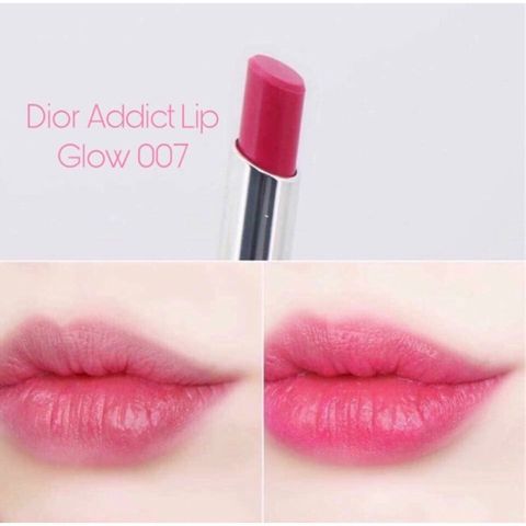 Son Dưỡng Dior Addict Lip Glow Màu Hồng Baby 3.2g (Màu 007 Respberry) - Dưỡng Ẩm và Tạo Màu Tự Nhiên Lôi Cuốn