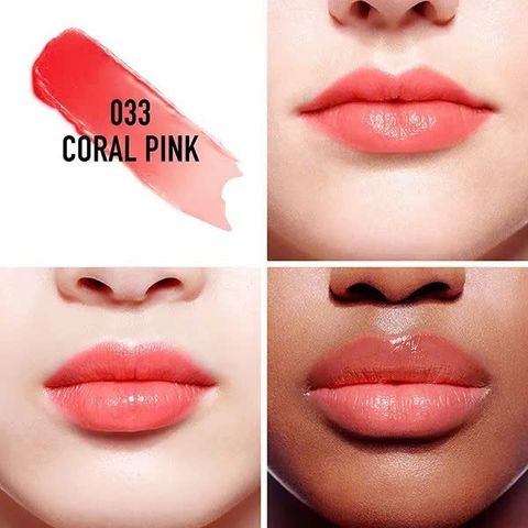 Son Dưỡng Dior Addict Lip Glow 033 Coral Pink 3.2g - Son Hồng San Hô Chính Hãng với Chất Dưỡng Ẩm Tuyệt Vời, Phù Hợp Mọi Lứa Tuổi