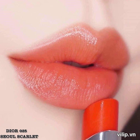 Son Dưỡng Môi Dior Addict Lip Glow 025 Seoul Scarlet - Son Dưỡng Môi Đỏ Cam Cao Cấp 3.2g Chính Hãng, Tạo Màu Sắc Tự Nhiên và Độ Ẩm Tuyệt Vời