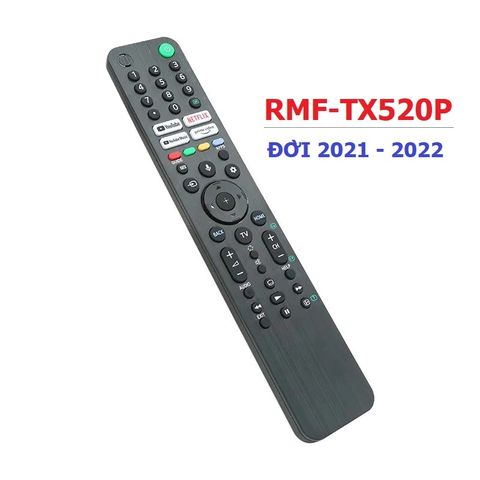 Điều Khiển Tivi Sony Giọng Nói RMF-TX520P - Remote Hàng Mới 2021-2022, Phím Bấm Nhạy, Kèm Pin, Made in Malaysia