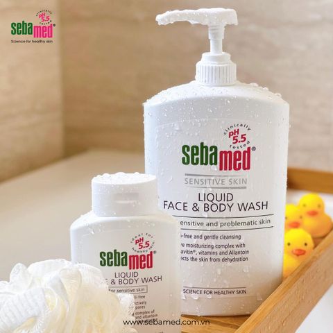 Sữa Rửa Mặt Và Tắm Toàn Thân Sebamed 50ml - Giải Pháp Dịu Nhẹ Cho Da Nhạy Cảm, Duy Trì pH 5.5, Chăm Sóc Làn Da Tối Ưu