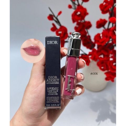 Son Dưỡng Môi Dior Addict Lip Maximizer 006 Berry - Son Hồng Tím Chính Hãng 6ml, Dưỡng Ẩm & Tạo Hiệu Ứng Căng Mọng