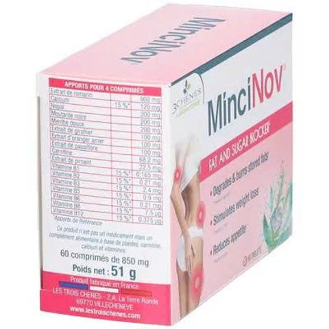 Viên Uống Đốt Mỡ Thừa Minci Nov 60 Viên - Giảm Cân Tự Nhiên, Hỗ Trợ Sức Khỏe, Tăng Cường Năng Lượng