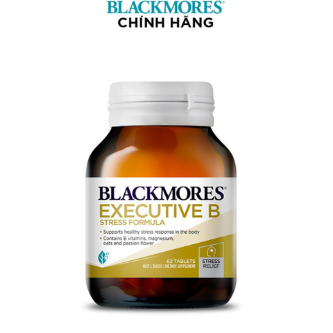 Viên Uống Blackmores Executive B Stress Formula - Hỗ Trợ Giảm Căng Thẳng, Mệt Mỏi - 62 Viên Bổ Sung Vitamin Nhóm B Từ Úc