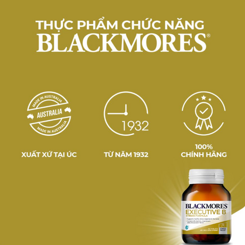 Viên Uống Blackmores Executive B Stress Formula - Hỗ Trợ Giảm Căng Thẳng, Mệt Mỏi - 62 Viên Bổ Sung Vitamin Nhóm B Từ Úc