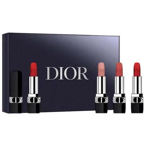 Set Son Mini Dior Rouge - Bộ 4 Thỏi Son Môi Sang Trọng, Độc Đáo với Màu Đỏ, Hồng, Nude, Cam San Hô - Quà Tặng Lý Tưởng cho Phái Đẹp