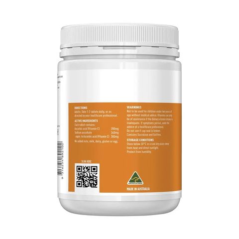 Viên Uống Vitamin C 500mg Healthy Care Không Đường - Tăng Cường Miễn Dịch & Chăm Sóc Da - Hộp 500 Viên từ Úc